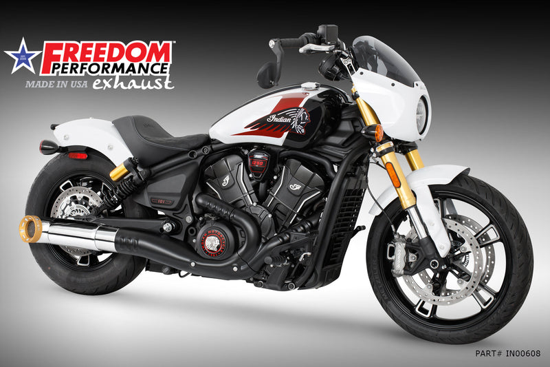 (SPECIAL ORDER) INDIAN 2025-PRESENT SCOUT 101-CLASSIC-SUPER-SPORT-BOBBER 4.5" 2-STEP TURN-OUT SLIP-ON