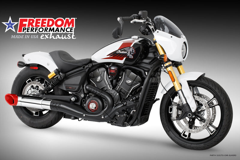 (SPECIAL ORDER) INDIAN 2025-PRESENT SCOUT 101-CLASSIC-SUPER-SPORT-BOBBER 4.5" 2-STEP TURN-OUT SLIP-ON