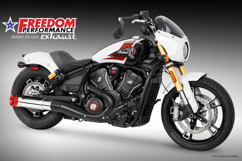 (SPECIAL ORDER) INDIAN 2025-PRESENT SCOUT 101-CLASSIC-SUPER-SPORT-BOBBER 4.5" 2-STEP TURN-OUT SLIP-ON
