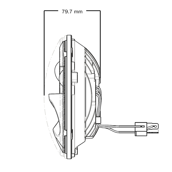 CUSTOM DYNAMICS 7" Probeam LED Headlamp - Indian - Black