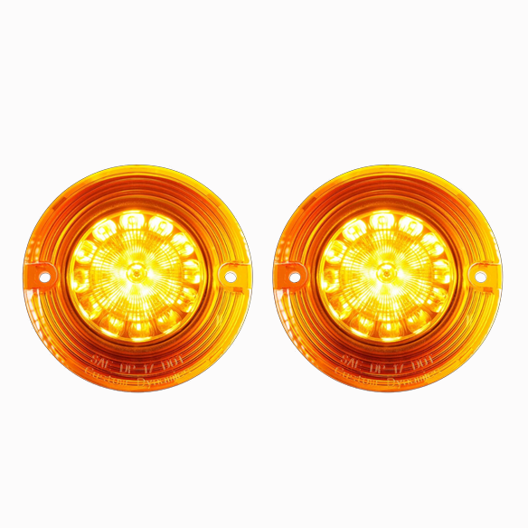 CUSTOM DYNAMICS ProBEAM® Front Flat Turn Signal Inserts - 1157 - Amber