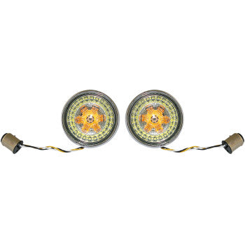 CUSTOM DYNAMICS ProBEAM® Ringz Bullet Bezel LED 1157 Turn Signal - Chrome - Smoke Lens