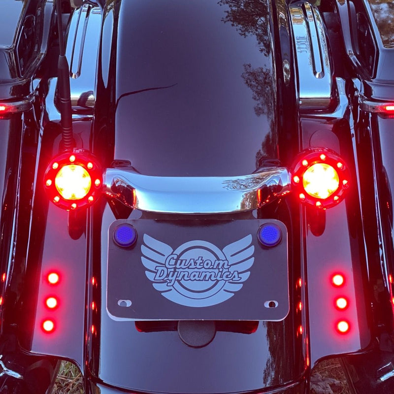 CUSTOM DYNAMICS ProBEAM® Bullet Ringz™ 1157 Rear Turn Signals - Black - Smoke Lens