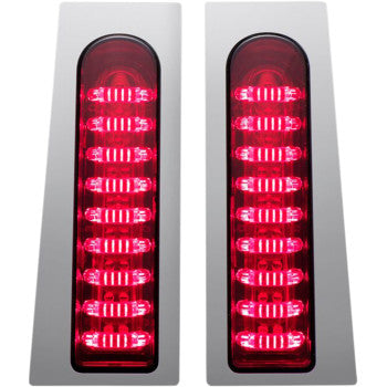 CUSTOM DYNAMICS ProBEAM® Fillerz® Saddlebag LED Lights - Red - Chrome