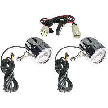 CUSTOM DYNAMICS ProBEAM® LED Halo Fog Lamps - Trike - Chrome