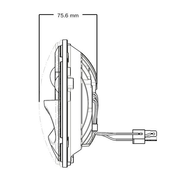 CUSTOM DYNAMICS ProBEAM Headlight Kit - 5-3/4" - Black - FXLRST/FXRST