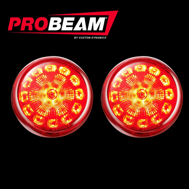 CUSTOM DYNAMICS ProBeam Red 1156 Read Led Turn Signal Inserts