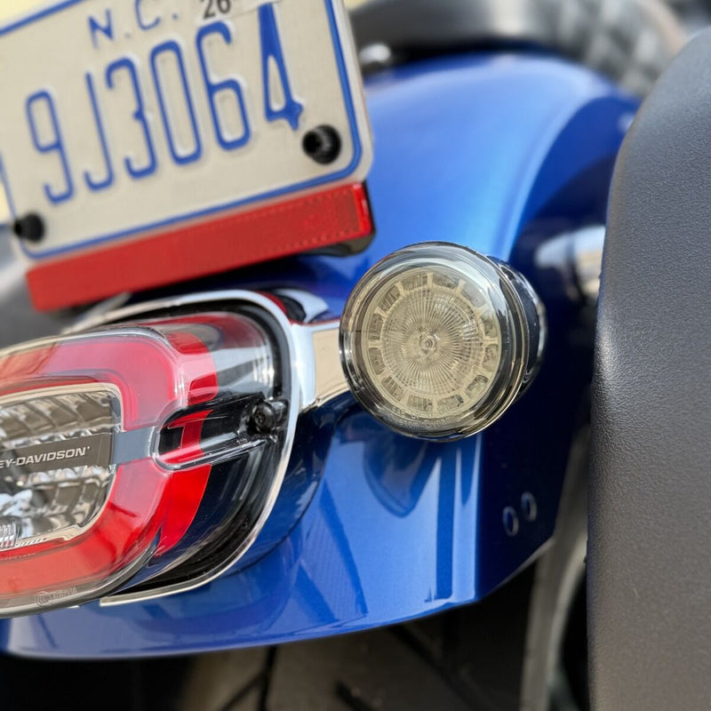 CUSTOM DYNAMICS ProBEAM® LED Rear Turn Signals - Red - Smoke Lens - Softail '25