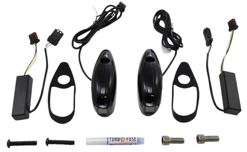 CUSTOM DYNAMICS ProBEAM Road Glide Amber/White Turn Signals - Gloss Black