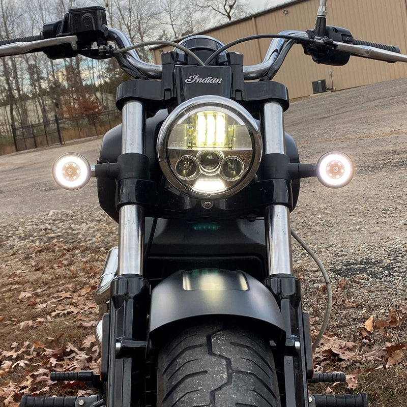 CUSTOM DYNAMICS ProBEAM® Dynamic Ringz™ Front LED Turn Signals - Black - Scout