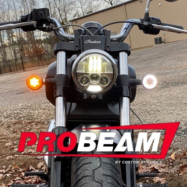 CUSTOM DYNAMICS ProBEAM® Dynamic Ringz™ Front LED Turn Signals - Black - Scout
