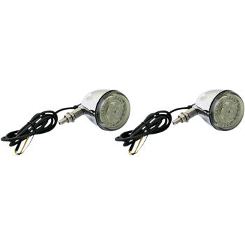 CUSTOM DYNAMICS ProBEAM® Universal LED Bullet Bezel Turn Signals - Chrome/Clear