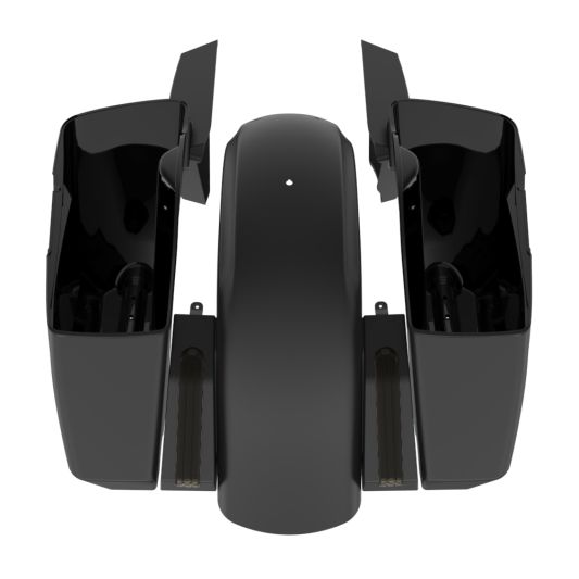 ADVANBLACK Holeshot Chopped Bagger Kit for '14-'23 Harley Touring - Unpainted with Smoke Lenses