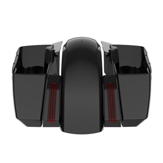 ADVANBLACK Holeshot Chopped Bagger Kit for '14-'23 Harley Touring - Unpainted with Red Lenses