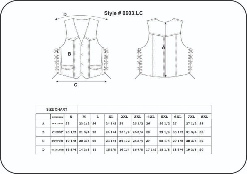 Unik Leather - Mens Premium Leather Vest