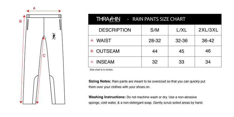 THRASHIN SUPPLY CO. Mission Waterproof Rain Pants