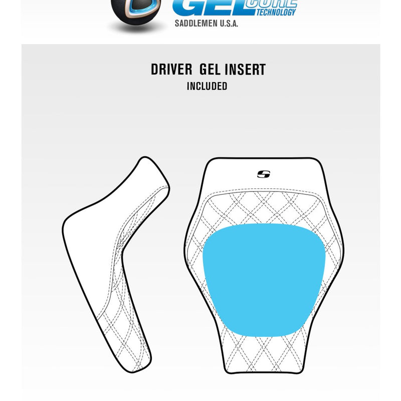 SADDLEMEN Dominator Solo Seat - Black - '14-'25 INDIAN 2014-2025 Chief Classic/Vintage/Dark Horse, Chieftain/Classic/Limited, Roadmaster/Classic, Dark Horse, Springfield/Dark Horse