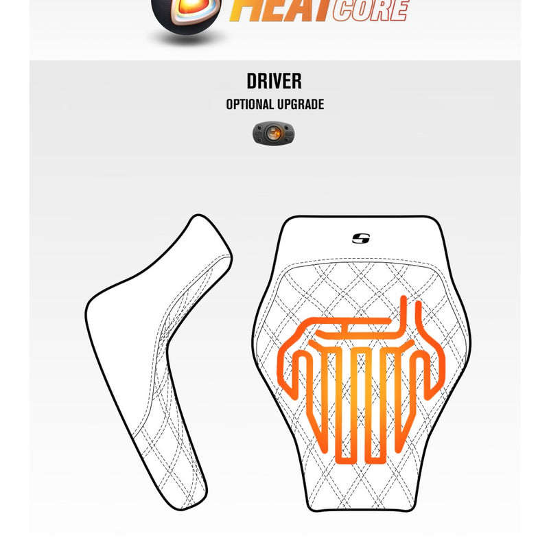 SADDLEMEN Renegade Solo Seat - Lattice Stitched - Brown - '14-'25 INDIAN Chief Classic/Vintage/Dark Horse, Chieftain/Classic/Limited, Roadmaster/Classic, Dark Horse, Springfield/Dark Horse