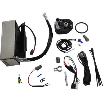 ULTRACOOL 3.0 Below Regulator Mount Oil Cooler with Fan Kit - Chrome - Touring '09-'16