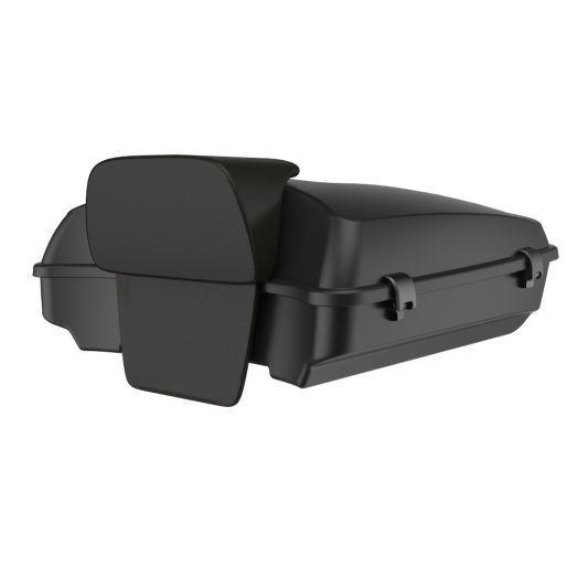 ADVANBLACK Rushmore Razor Tour Pack Pak w/ Black Latch / Hinges For '97-'25 Harley Touring / Softail - Unpainted