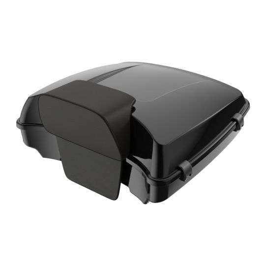 ADVANBLACK Rushmore Razor Tour Pack Pak w/ Black Latch / Hinges For '97-'25 Harley Touring / Softail - Vivid Black