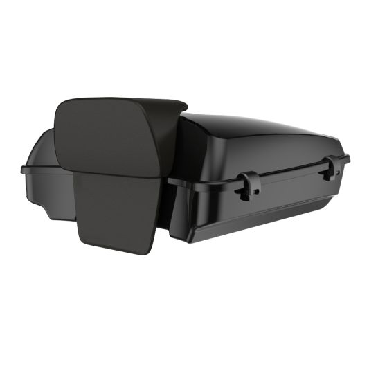 ADVANBLACK Rushmore Razor Tour Pack Pak w/ Black Latch / Hinges For '97-'25 Harley Touring / Softail - Vivid Black