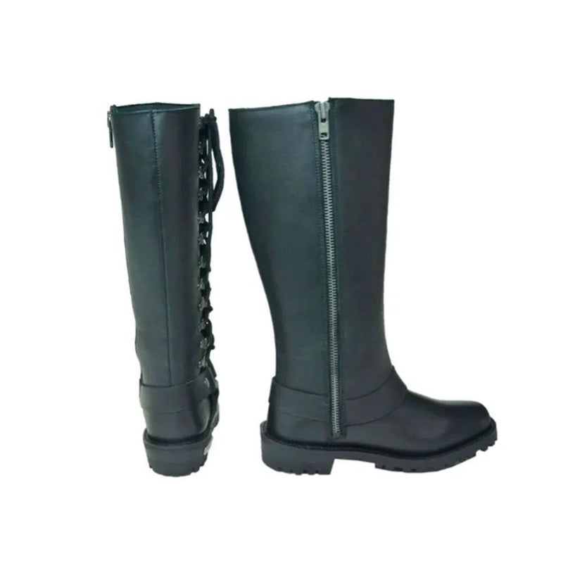 Roadqueen -Ladies Motorcycle Biker Leather Boots