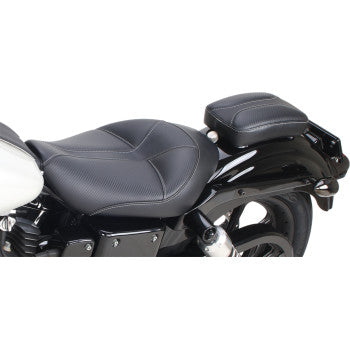 SADDLEMEN Dominator Pad - 6" Black Carbon Fiber w/ Gray Stitching