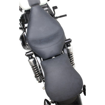 SADDLEMEN Detachable Pillion Pad - 9" x  10" - Contoured Brushed