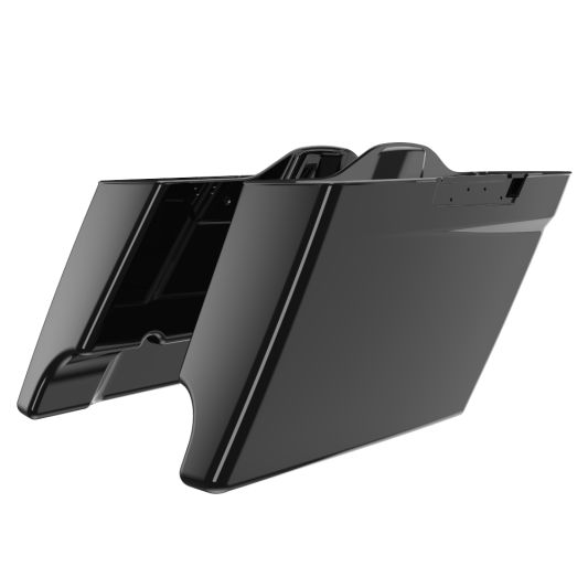 ADVANBLACK 4.5'' Stretched Dual Cutout Saddlebag Bottoms for 2014-2023 Touring Models - Vivid Black