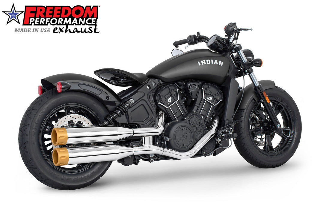 FREEDOM EXHAUST INDIAN SCOUT-ROGUE-BOBBER-SIXTY FREEDOM 4" SLIP-ONS 2014-2024 (DOES NOT FIT ANY 2025 CURRENTLY)