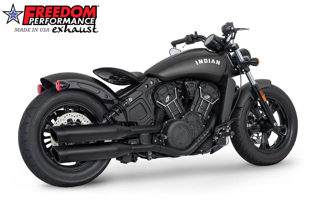 FREEDOM EXHAUST INDIAN SCOUT-ROGUE-BOBBER-SIXTY FREEDOM 4" SLIP-ONS 2014-2024 (DOES NOT FIT ANY 2025 CURRENTLY)