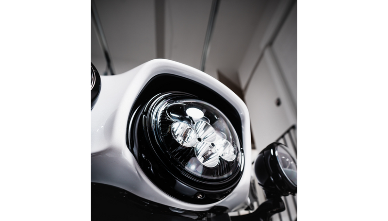 CUSTOM DYNAMICS Headlight - Shark Demon - LED - Color Changing