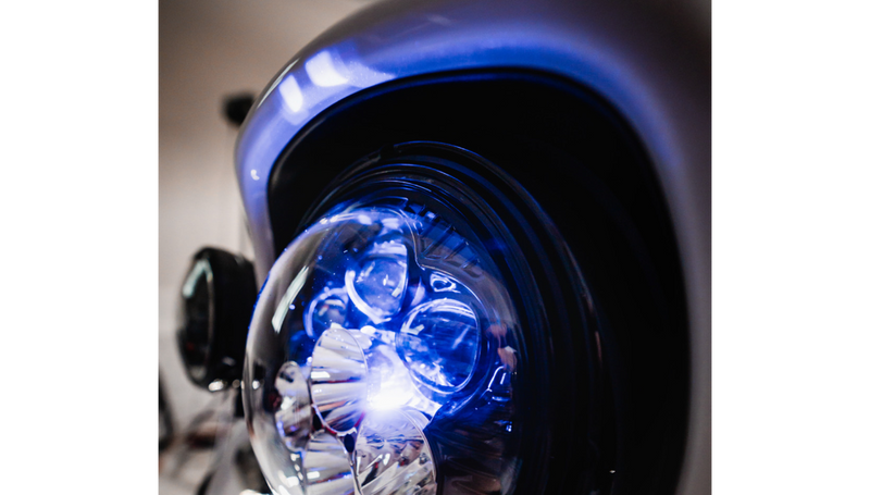 CUSTOM DYNAMICS Headlight - Shark Demon - LED - Color Changing