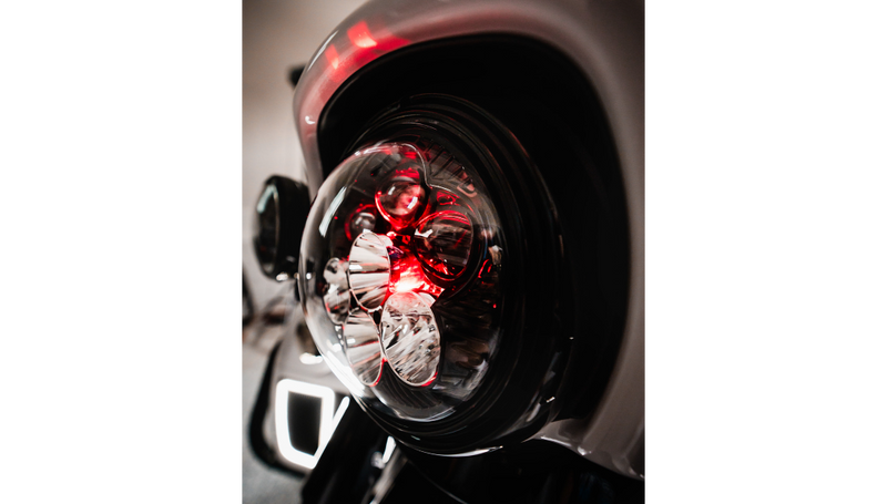 CUSTOM DYNAMICS Headlight - Shark Demon - LED - Color Changing