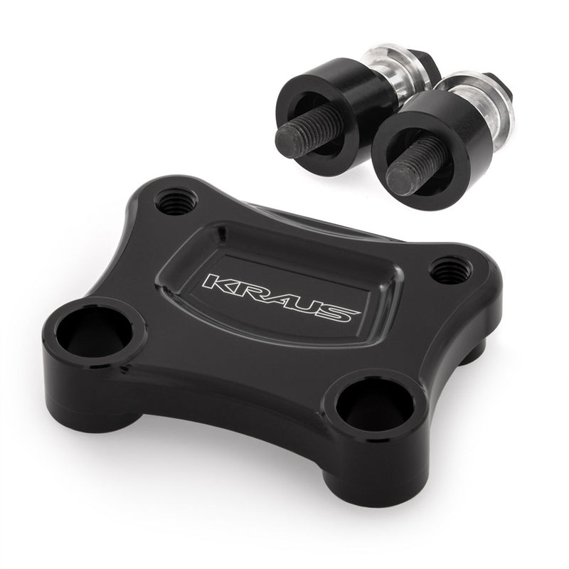 KRAUS MOTO T-Rex 2-1/2 in. Pull Back Plate - Black Anodized - Softail '18-'25