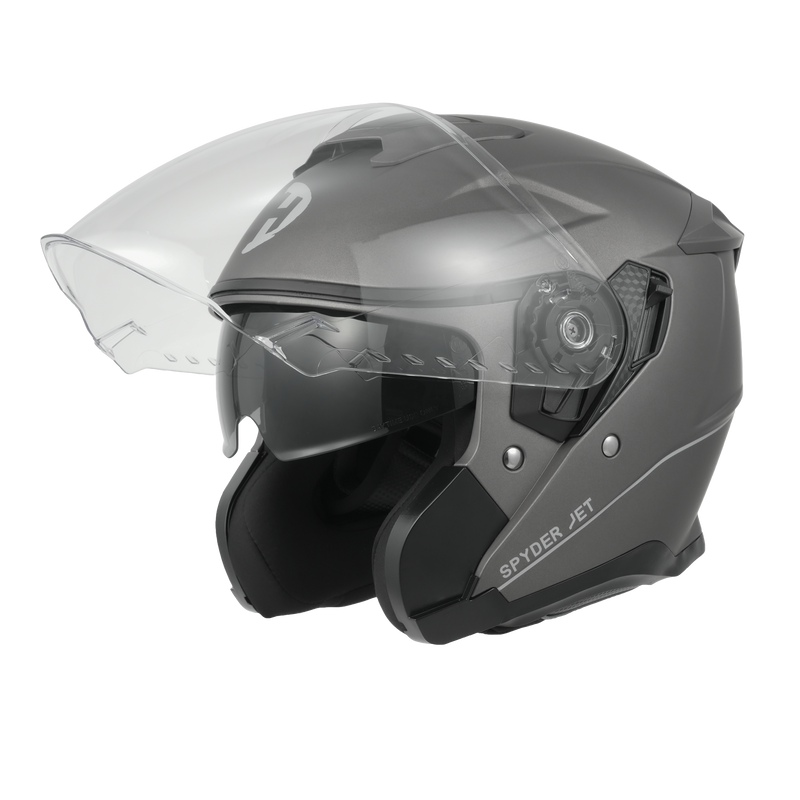 D.O.T. & ECE Daytona Spyder Jet- Gun Metal Grey Dull Metallic