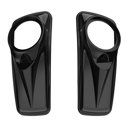 ADVANBLACK 8" Saddlebag Speaker Lids Cover for 2014-2023 Harley Davidson Touring - Vivid Black