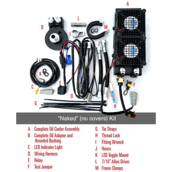ULTRACOOL 3.0 Side Mount Oil Cooler with Fan Kit - Naked Black - Sportster '04-'22