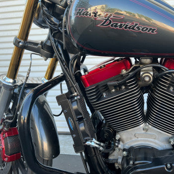 ULTRACOOL Oil Cooler Kit - Naked - Black - Dyna/FXR/Softail