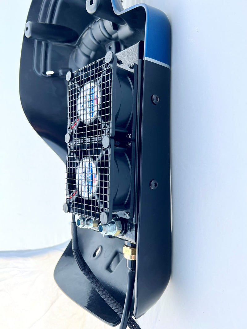 ULTRACOOL Lower Fairing Mount Oil Cooler Kit - Gloss Black - M8 Touring/Trike '17-'25 (With Lowers Fairings)