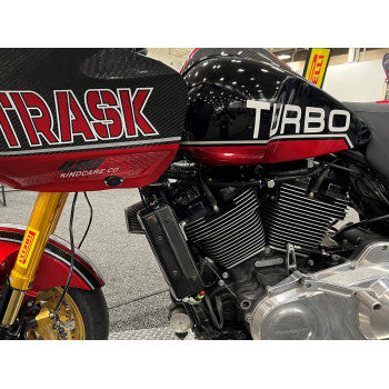 ULTRACOOL Frame Side Mount Oil Cooler Kit - Gloss Black - M8 Touring/Trike '17-'23