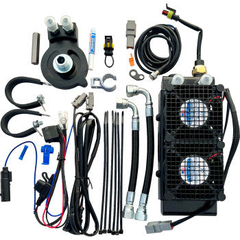 ULTRACOOL Oil Cooler Kit - Naked - Black - Softail/Touring/Trike '17-'23