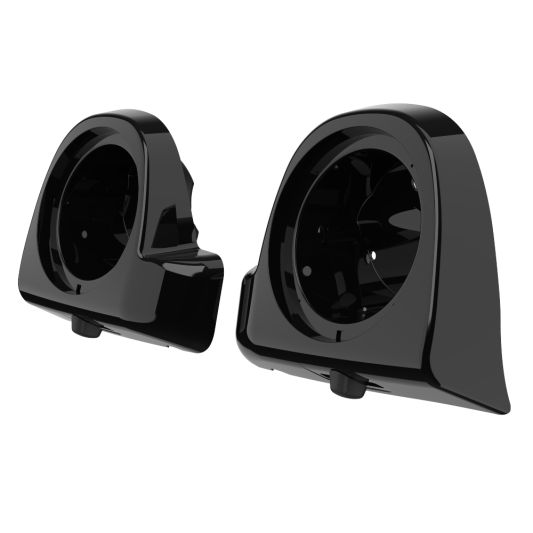 ADVANBLACK Lower Vented Fairings 6.5' Speaker Pods fit 2014-2023 Harley Davidson Touring - Vivid Black