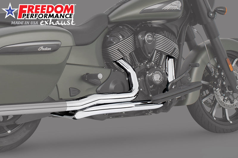 FREEDOM EXHAUST INDIAN CHIEFTAIN / ROADMASTER / SPRINGFIELD TRUE-DUAL TUCK-N-UNDER  "HEADERS ONLY"