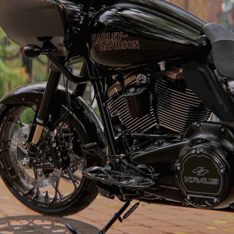 KRAUS MOTO Max Lean Foot Controls - Black Anodized - Touring '17-'25