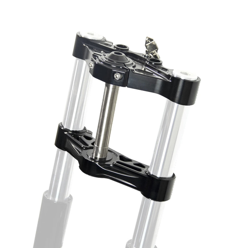 KRAUS MOTO Alpha Wolf Triple Trees - Black Anodized - Road Glide '15-'25