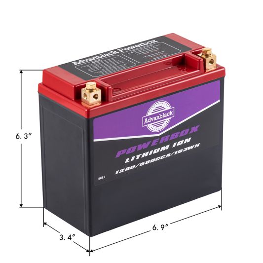 Advanblack - POWERBOX 580CCA Lithium Battery For Harley Softail & Dyna models
