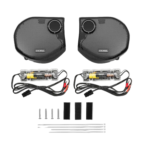 CICADA AUDIO - 24CHDSGGTK-05 - 2024+ H-D® STREET GLIDE® FAIRING GRILLES w/ RR05T TWEETERS