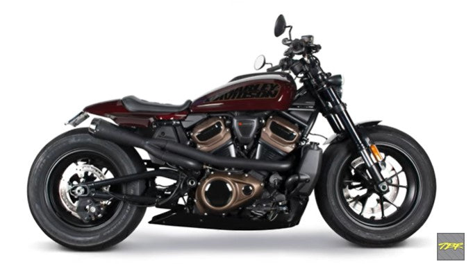 TBR Comp S 2in1 Exh Ceramic Black W/Cf End Cap - '21 + Harley Davidson Sportster S